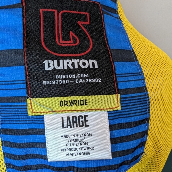 Burton Dover Jacket Cobalt Blue Fortress Stripe Youth L - Picture 6 of 12